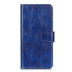 Wewoo Housse Coque Pour Galaxy Note10 Lite / A81 Retro Crazy Horse Texture en cuir à rabat horizontal avec support et fentes cartes et cadre photo et portefeuille bleu