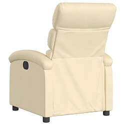 Acheter vidaXL Fauteuil inclinable électrique Crème Tissu