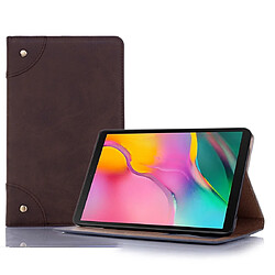 Wewoo Housse Coque Étui en cuir avec rabat horizontal de style livre rétro fentes pour cartes et porte-cartes le Galaxy Tab A 8.0 2019 Marron