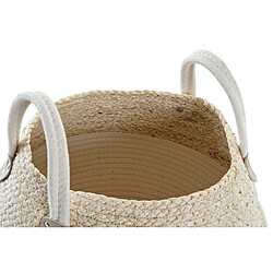 Panier DKD Home Decor Coton Fibre naturelle (37 x 37 x 25 cm)