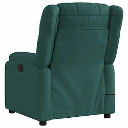 Acheter Maison Chic Fauteuil Relax pour salon, Fauteuil de massage inclinable électrique Vert foncé Tissu -GKD32628