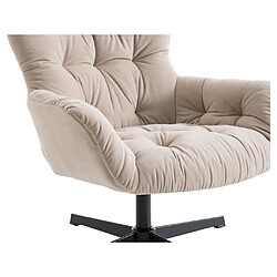 Acheter Vente-Unique Fauteuil pivotant en tissu beige OPHELIE