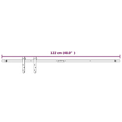 vidaXL Kit mini de porte d'armoire coulissante Acier au carbone 122 cm pas cher