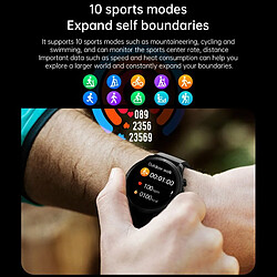 E420 Montre Intelligente Ecg Ppg Tension Artérielle Glycémie Moniteur De Santé Étanche Fitness Bracelet Noir Silicone pas cher