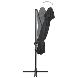 Helloshop26 Parasol déporté à double toit 250 x 250 cm anthracite 02_0008564 pas cher