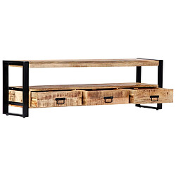 Acheter Helloshop26 Meuble télé buffet tv télévision design pratique 150 cm bois solide de manguier 2502013