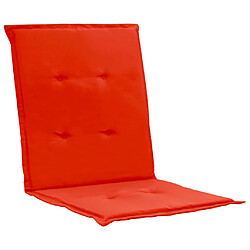 Avis Decoshop26 lot de 4 coussins de chaise de jardin 100% polyester imperméable rouge 100 x 50 x 3 cm DEC021687