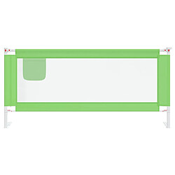 Avis vidaXL Barrière de sécurité de lit d'enfant Vert 200x25 cm Tissu