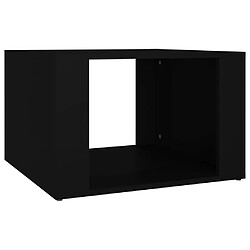 vidaXL Table de chevet Noir 57x55x36 cm Bois d’ingénierie