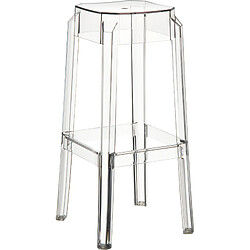 Decoshop26 Tabourets de bar design moderne plastique transparent 10_0000025