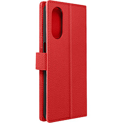 Avizar Housse pour Oppo A78 support vidéo portefeuille simili cuir rouge