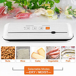 Acheter Universal Machine d'étanchéité sous vide alimentaire, écran tactile, fonctionnement à un bouton, protection forte, verrouillage sous vide, humidité fraîche, moisissure, poussière, poussière.(blanche)