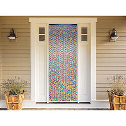 Rideau de porte en perles de bois multicolore 90 x 200 cm - Morel