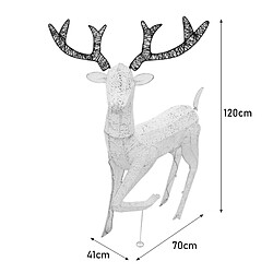 Acheter Monstershop Couple Biche & Cerf LED Blanc Froid + Bonhomme de Neige Lumineux