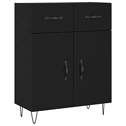 vidaXL Buffet noir 69,5x34x90 cm bois d'ingénierie