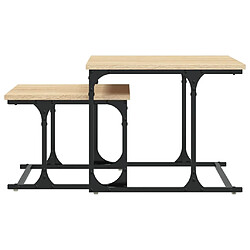 Acheter Maison Chic Lot de 2 Table basse gigogne,Table Console pour salon chêne sonoma bois d'ingénierie -MN30262