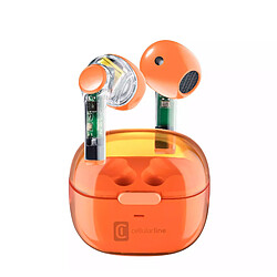 Cellular Line Cellularline FINE Casque True Wireless Stereo (TWS) Ecouteurs Appels/Musique Bluetooth Orange, Transparent