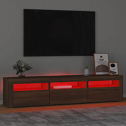 Acheter vidaXL Meuble TV avec lumières LED Chêne marron 180x35x40 cm