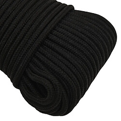 Avis vidaXL Corde de travail Noir 4 mm 100 m Polyester