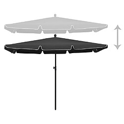 Avis ComfortXL Parasol De Jardin Avec Mât 210x140 Cm Anthracite