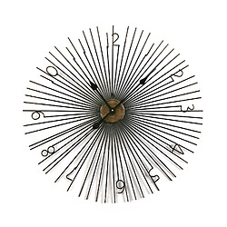 Versa Horloge Murale pour la Cuisine, Pendule pour Salon Arniston 69x4x69cm,Métal, Noir