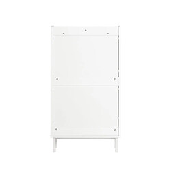 Acheter SoBuy FSR151-W Meuble à Chaussures Meuble de Rangement à Chaussures avec 2 Abattants Armoire à Chaussures Commode à Chaussures