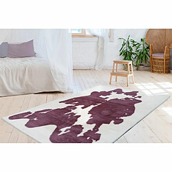 Paris Prix Tapis Imitation Fourrure Rabbit Violet & Blanc 160 x 230 cm