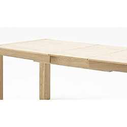 Acheter Pegane Table à manger extensible en bois massif chêne bianco - L.180-230 x H.78 x P.90 cm