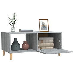 Avis vidaXL Table basse sonoma gris 89,5x50x40 cm bois d'ingénierie