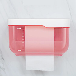 Universal Papier de toilette étanche, autocollant, papier hygiénique, porte-serviettes, distributeur de toilettes, boîte de rangement, porte-rouleaux de toilette, suspension murale | porte-papier (rose)