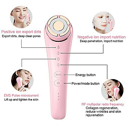 Chrono Machine de beauté à radiofréquence, machine de raffermissement de la peau, machine de soins du visage à haute fréquence, lifting EMS, machine à radiofréquence avec lumière rouge LED(Blanc)