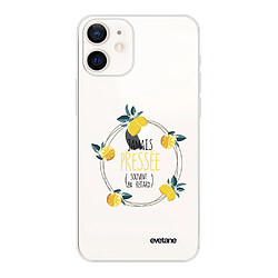 Coque iPhone 12 mini souple transparente Jamais pressée Motif Ecriture Tendance Evetane