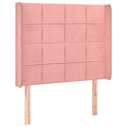 Avis Maison Chic Tête de lit moderne à LED lumineuse pour chambre - Décoration de lit Rose 83x16x118/128 cm Velours -MN64890