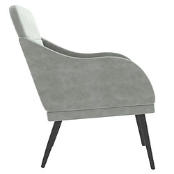 Avis vidaXL Fauteuil Gris clair 63x76x80 cm Velours