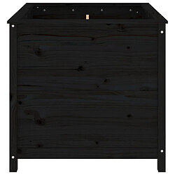 Avis vidaXL Jardinière noir 82,5x82,5x78 cm bois massif de pin