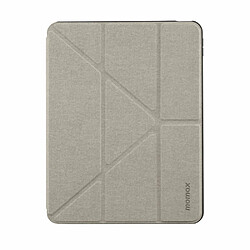 Momax Etui en PU + TPU avec support tripliure et porte-stylo gris clair pour votre Apple iPad Pro 11 pouces (2021)