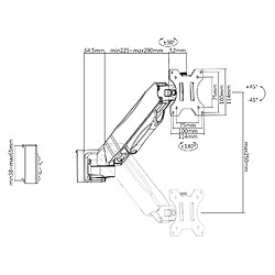 Acheter Kimex Kit rail de fixation Slatwall + 2 pieds de table + Support écran PC