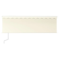 Avis Maison Chic Auvent automatique | Store banne extérieur | Marquise store capteur de vent LED 4,5x3 m Crème -MN73120