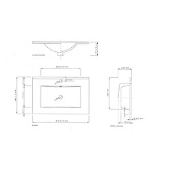 Dansmamaison Meuble sous vasque 60 cm + vasque + miroir + colonne Blanc - TICLY pas cher