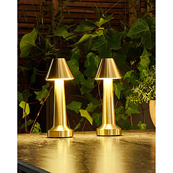 Beliani Lot de 2 lampes de table sans fil doré JOANES