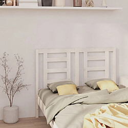 vidaXL Tête de lit Blanc 126x4x100 cm Bois massif de pin