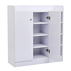 Avis Homcom Armoire / etagere / meuble a chaussures tres pratique en panneaux de particules blanc