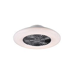 Lumière Visby Ventilateur de Plafond Moderne Chrome 3000-6500K Télécommande