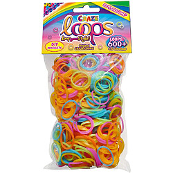 CRAZE 20753 Loops 600 Loom Bague de Tricotage en Silicone 100 % Doux pour la Peau Multicolore