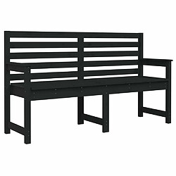 Maison Chic Banc de jardin | Banquette de jardin | Chaise Relax noir 159,5x48x91,5 cm bois massif de pin -MN73661