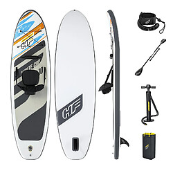 Planche de Stand Up Paddle Gonflable Bestway Hydro-Force White Cap 305x84x12 cm Pagaie Double, Siège, Pompe, Sac de Transport