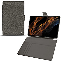 Housse cuir Samsung Galaxy Tab S8+ - Rabat portefeuille - Anthracite ( Pantone #41403c ) - NOREVE