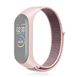 Wewoo Bracelet pour montre connectée Smartwatch en nylon tissé la montre-bracelet Xiaomi Mi Band 3/4 rose