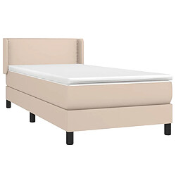 Avis Maison Chic Lit Adulte - Lit simple Lit à sommier tapissier avec matelas moelleux - Meuble de Chambre - Cappuccino 100x200 cm -MN41684