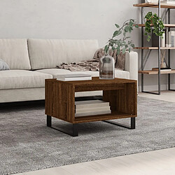 vidaXL Table basse chêne marron 60x50x40 cm bois d'ingénierie